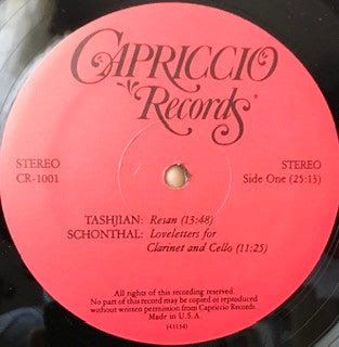 Charmain Tashjian / Ruth Schonthal / Emma Lou Deimer / Darleen Cowles : The Capriccio Series Of New American Music Number One (LP)
