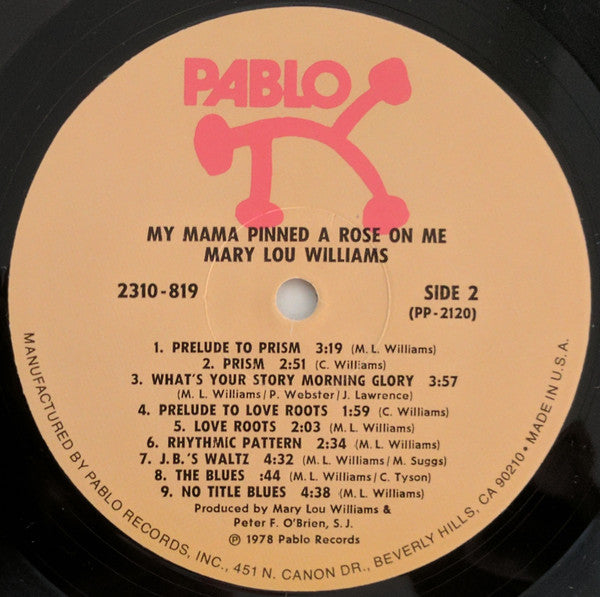 Mary Lou Williams : My Mama Pinned A Rose On Me (LP, Album)