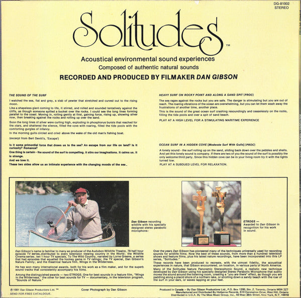 Dan Gibson : Solitudes - Environmental Sound Experiences Volume Two (LP, Album)