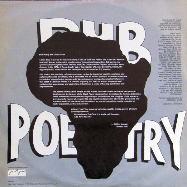 Lillian Allen : Revolutionary Tea Party (LP, Album)