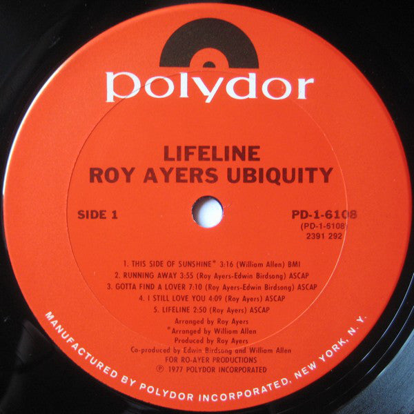 Roy Ayers Ubiquity : Lifeline (LP, Album, Gat)