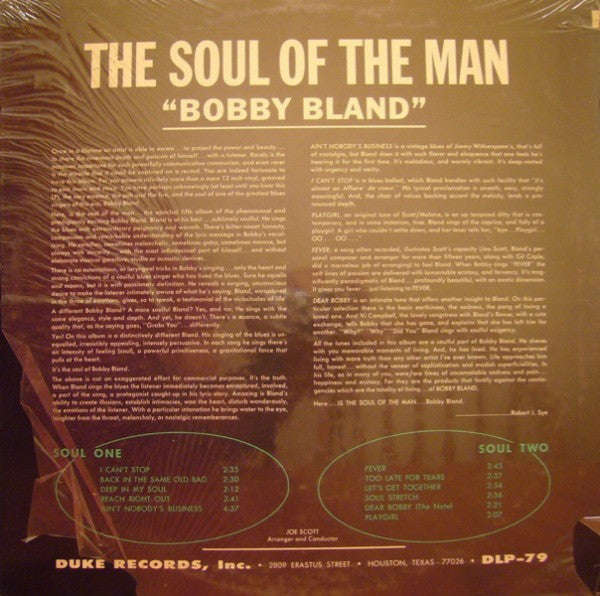 Bobby Bland : The Soul Of The Man (LP, Album)