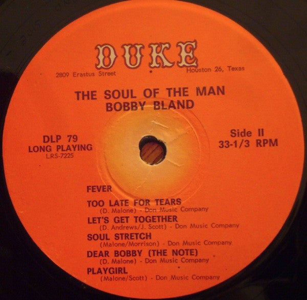 Bobby Bland : The Soul Of The Man (LP, Album)