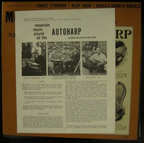 Various : Mountain Music Played On The Autoharp (LP, Album)