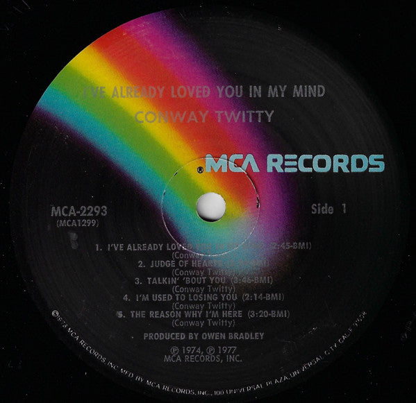 Conway Twitty : I've Already Loved You In My Mind (LP, Album, Pin)