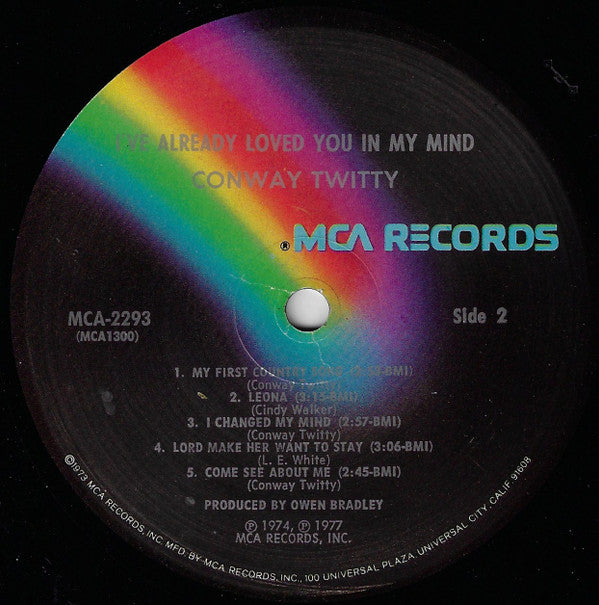Conway Twitty : I've Already Loved You In My Mind (LP, Album, Pin)