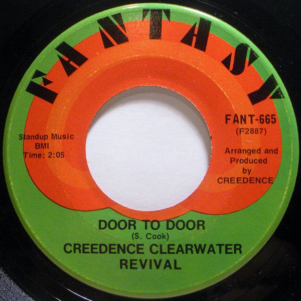 Creedence Clearwater Revival : Sweet Hitch-Hiker / Door To Door (7", Single, Mono)