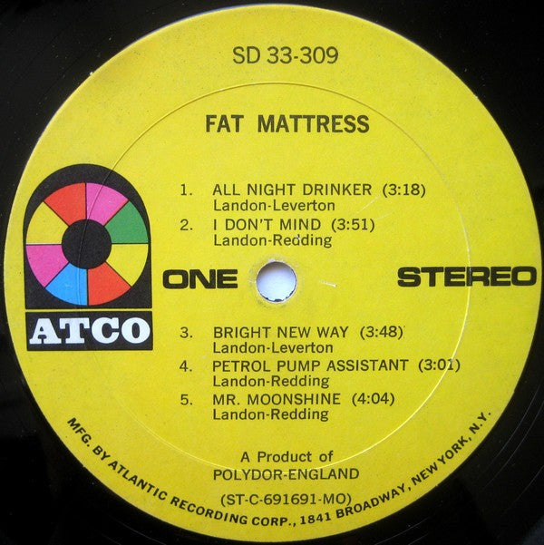 Fat Mattress : Fat Mattress (LP, Album, MO)