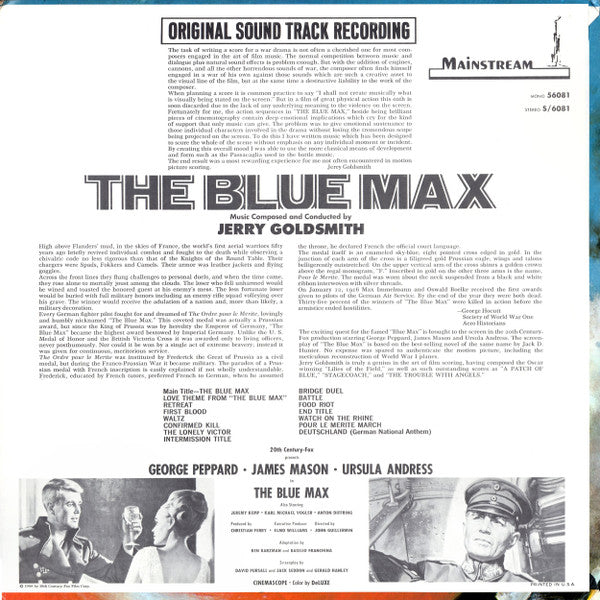 Jerry Goldsmith : The Blue Max (LP, Album)