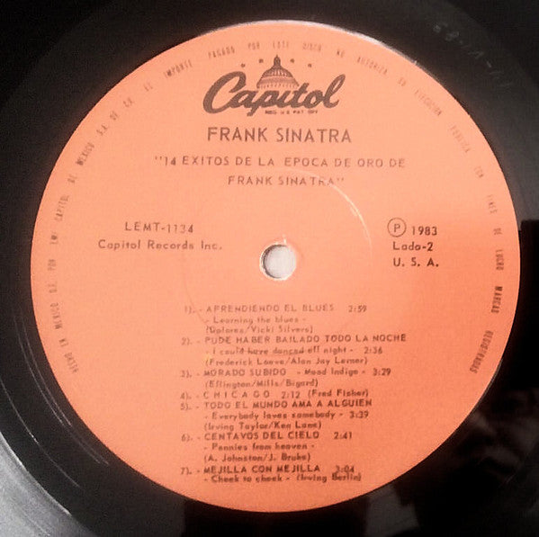 Frank Sinatra : 14 Éxitos De La Época De Oro De Frank Sinatra (LP, Comp)