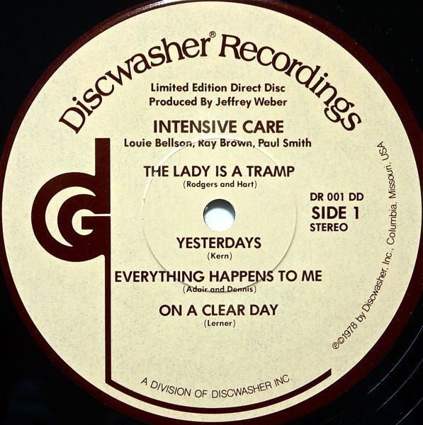 Louis Bellson, Ray Brown, Paul Smith (5) : Intensive Care (LP, Album, Ltd, Dir)