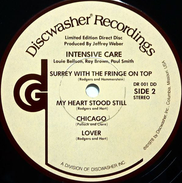 Louis Bellson, Ray Brown, Paul Smith (5) : Intensive Care (LP, Album, Ltd, Dir)