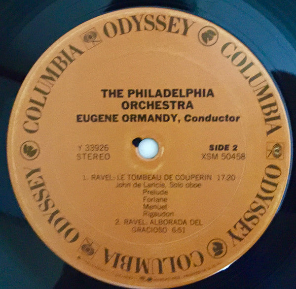 Eugene Ormandy Conducts Maurice Ravel, The Philadelphia Orchestra : Bolero / Tombeau / Alborada (LP)