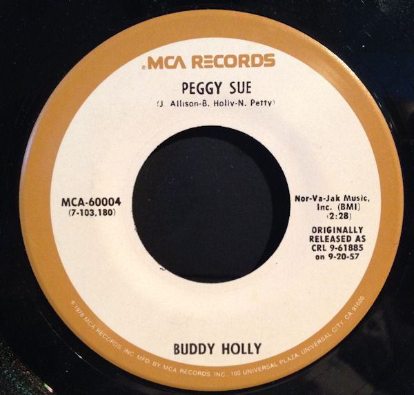Buddy Holly : Peggy Sue / Everyday (7", RE, RP)