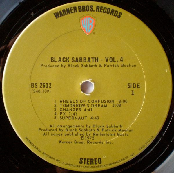 Black Sabbath : Black Sabbath Vol. 4 (LP, Album, Gat)