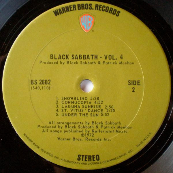 Black Sabbath : Black Sabbath Vol. 4 (LP, Album, Gat)