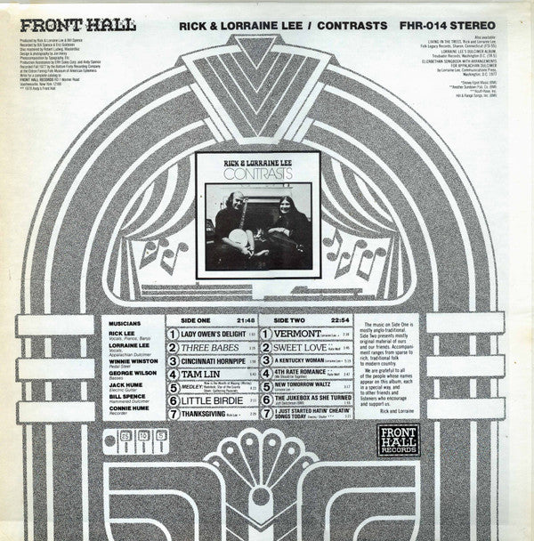 Rick & Lorraine Lee : Contrasts (LP, Album)