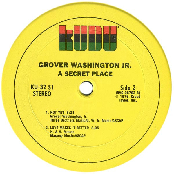 Grover Washington, Jr. : A Secret Place (LP, Album)