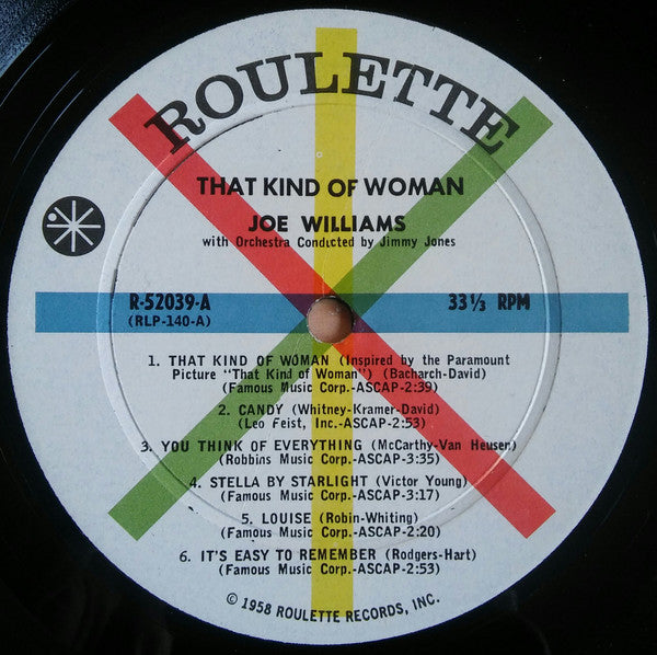 Joe Williams : Joe Williams With Songs About That Kind Of Woman (LP, Album, Mono, Abb)