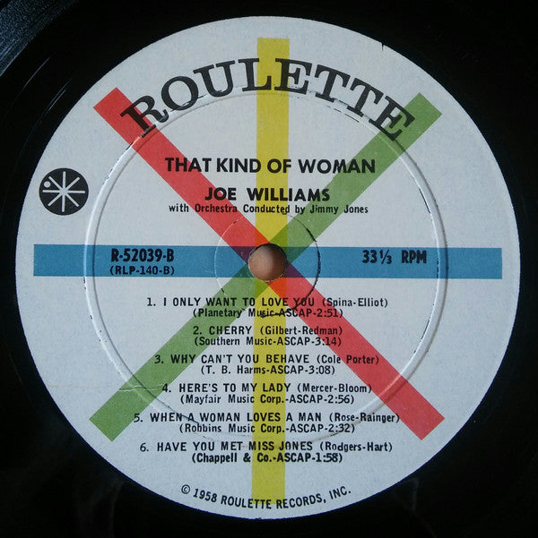 Joe Williams : Joe Williams With Songs About That Kind Of Woman (LP, Album, Mono, Abb)