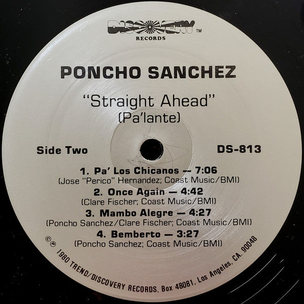Poncho Sanchez Conducted and Arranged by Clare Fischer Featuring Gary Foster and Alex Acuña : Straight Ahead (Pa'lante) (LP, Album)