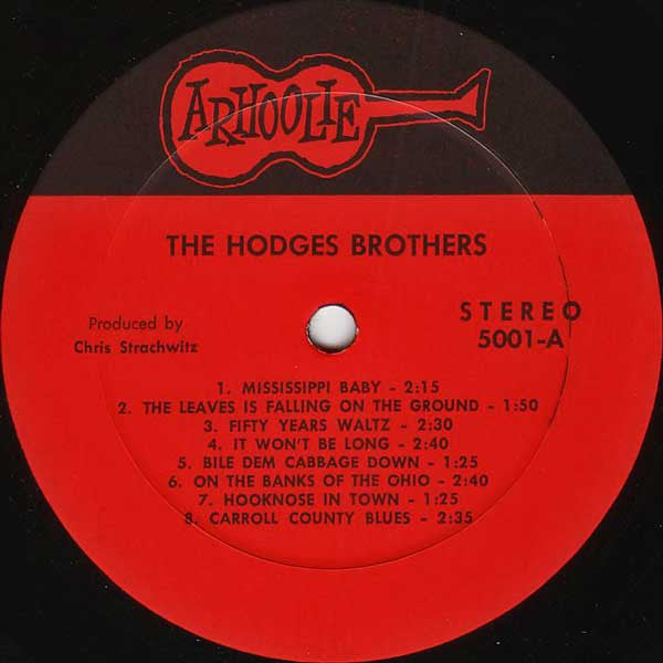 The Hodges Brothers : Watermelon Hangin' On The Vine (LP, Album, RE)