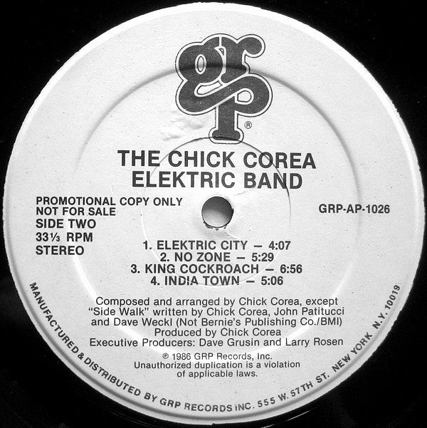 The Chick Corea Elektric Band : The Chick Corea Elektric Band (LP, Album, Promo)