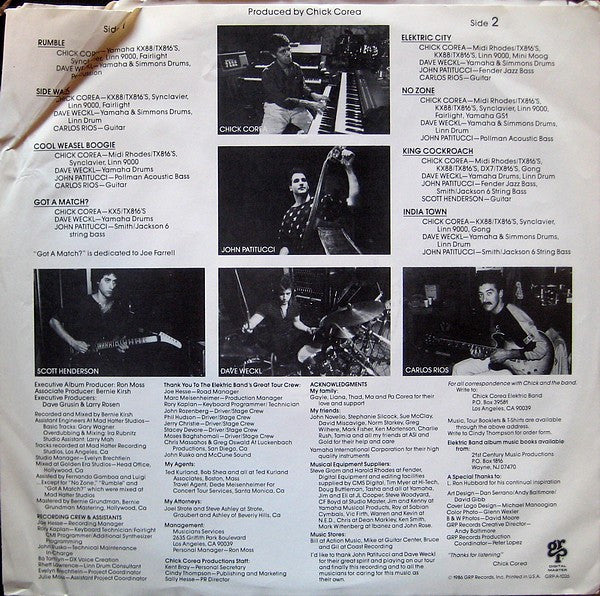 The Chick Corea Elektric Band : The Chick Corea Elektric Band (LP, Album, Promo)