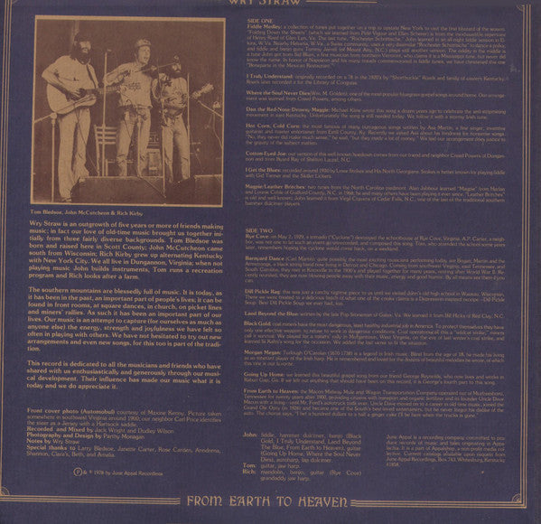 Wry Straw : From Earth To Heaven (LP, Album)