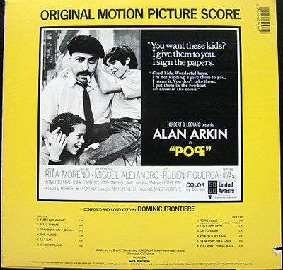 Dominic Frontiere : Popi (Original Motion Picture Score) (LP, RE)