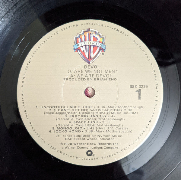 Devo : Q: Are We Not Men? A: We Are Devo! (LP, Album, Jac)