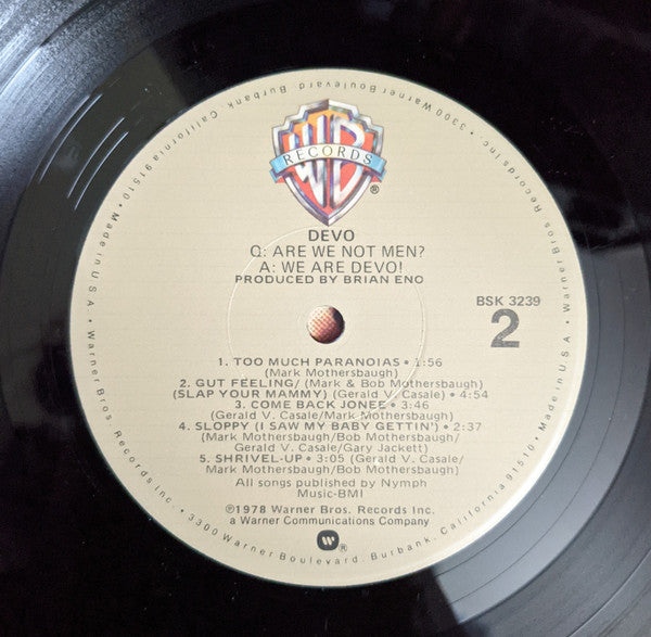 Devo : Q: Are We Not Men? A: We Are Devo! (LP, Album, Jac)