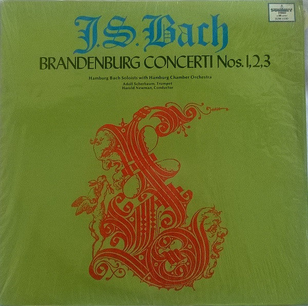 Johann Sebastian Bach / Hamburger Bach Solisten / Hamburger Kammerorchester / Adolf Scherbaum / Harold Newman : Brandenburg Concerti Nos. 1,2,3 (LP)