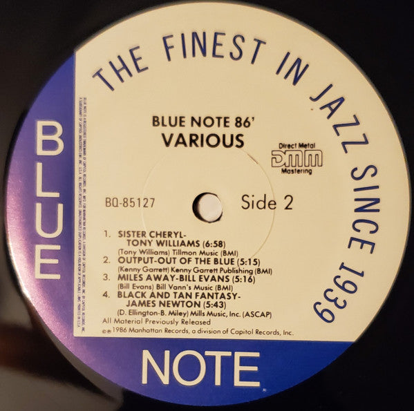 Various : Blue Note 86, A New Generation Of Jazz (LP, Comp, RE)
