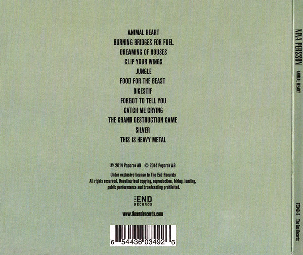 Nina Persson : Animal Heart (CD, Album, Dig)