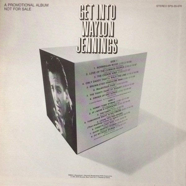 Waylon Jennings : Get Into Waylon Jennings (LP, Comp, Promo)