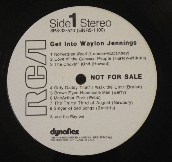 Waylon Jennings : Get Into Waylon Jennings (LP, Comp, Promo)