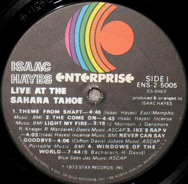 Isaac Hayes : Live At The Sahara Tahoe (2xLP, Album, Gat)