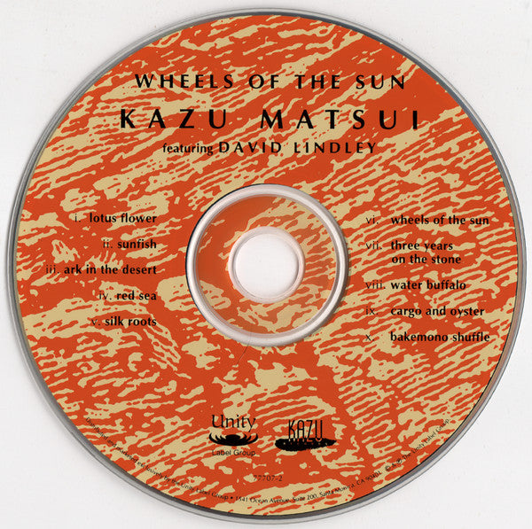 Kazu Matsui Featuring David Lindley : Wheels Of The Sun (CD, Album)