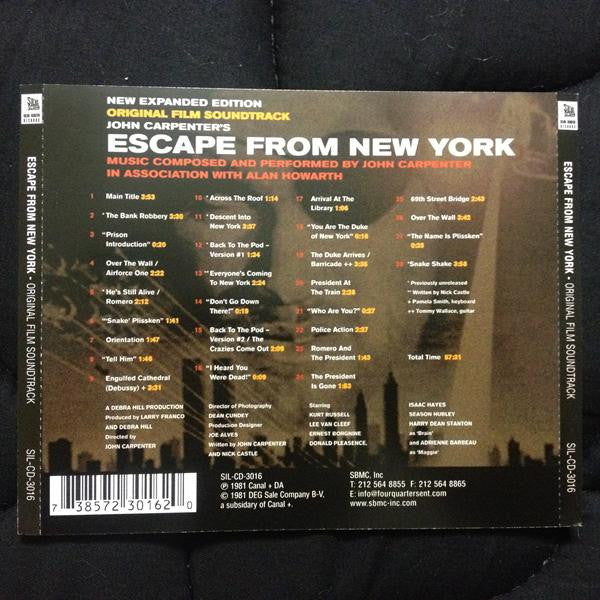 John Carpenter In Association With Alan Howarth : Escape From New York (Original Film Soundtrack - New Expanded Edition) (CD, Album, RE)