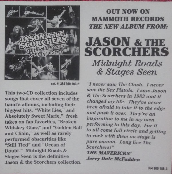 Jason & The Scorchers : Midnight Roads & Stages Seen (VHS, NTSC)