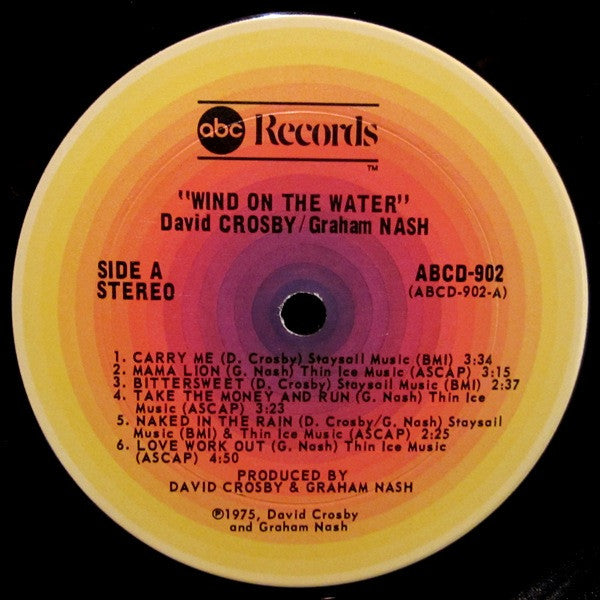 Crosby & Nash : Wind On The Water (LP, Album, Ter)