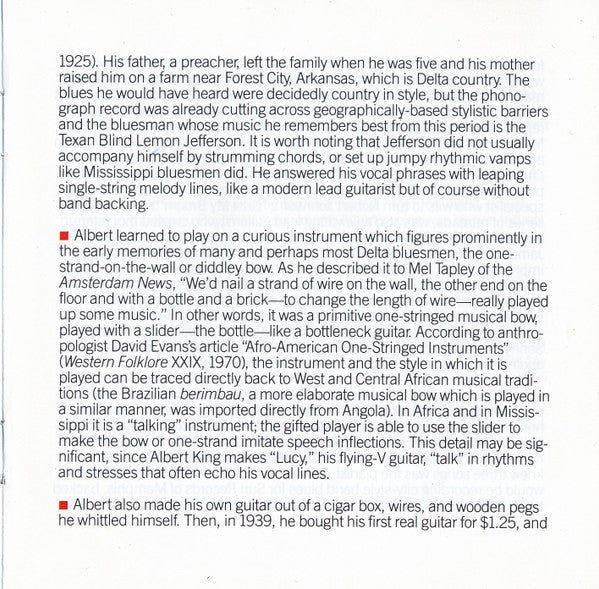 Albert King : Albert Live (CD, Album, RE)