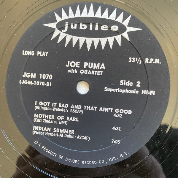 Joe Puma : Jazz (LP, Album, Mono)