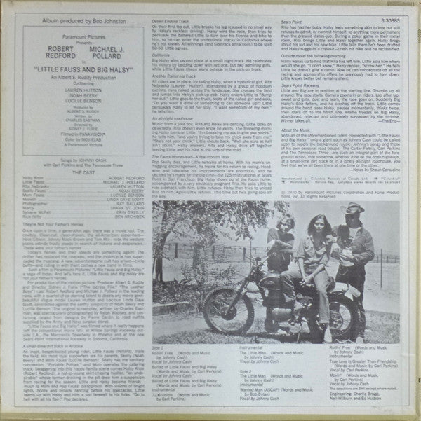 Johnny Cash With Carl Perkins And The Tennessee Three : Little Fauss And Big Halsy (LP)