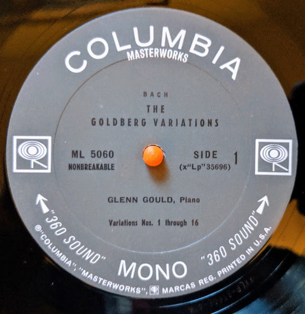 Johann Sebastian Bach, Glenn Gould : The Goldberg Variations (LP, Mono, RP, 2-e)