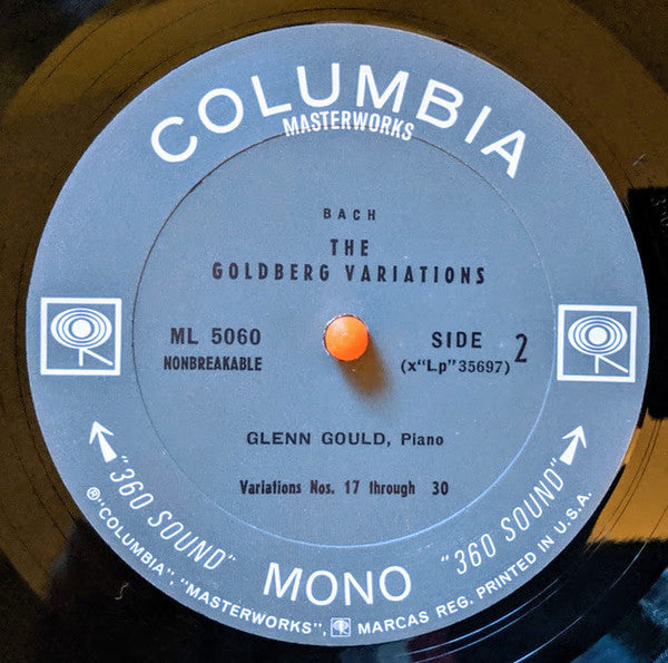 Johann Sebastian Bach, Glenn Gould : The Goldberg Variations (LP, Mono, RP, 2-e)