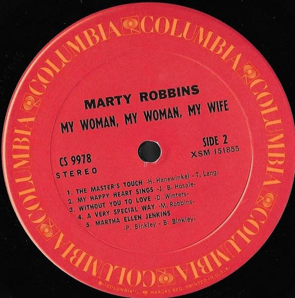 Marty Robbins : My Woman, My Woman, My Wife (LP, Album, Ter)