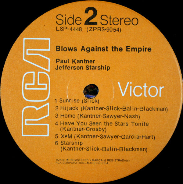 Paul Kantner / Jefferson Starship : Blows Against The Empire (LP, Album, Ind)