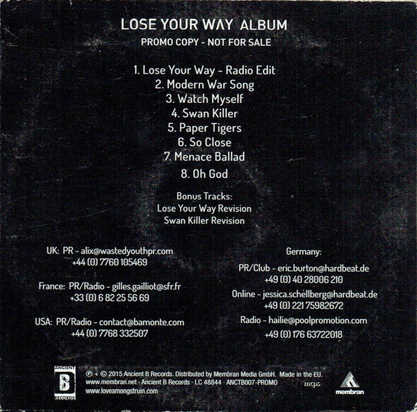 Love Amongst Ruin : Lose Your Way (CD, Album, Promo)